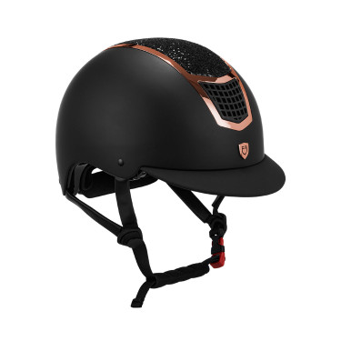 Capacete Eclipse com strass Equestro Preto / ouro rosa