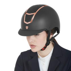 Capacete Eclipse com strass Equestro Preto / ouro rosa