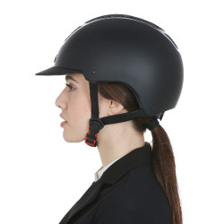 Capacete Eclipse com strass Equestro Preto / prata