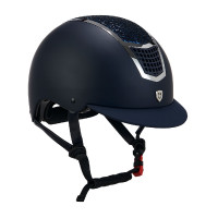 Capacete Eclipse com strass Equestro Marinho / prateado Azul