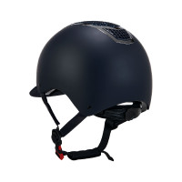 Capacete Eclipse com strass Equestro Marinho / prateado Azul