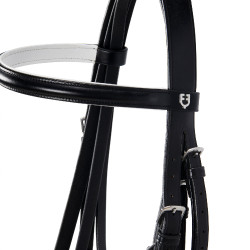 Glattes Leder-Dressurzaumzeug Dressage+ Equestro Preto Glattes Leder-Dressurzaumzeug Dressage+ Equestro Preto