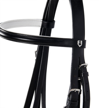 Glattes Leder-Dressurzaumzeug Dressage+ Equestro Preto Glattes Leder-Dressurzaumzeug Dressage+ Equestro Preto