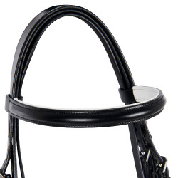 Glattes Leder-Dressurzaumzeug Dressage+ Equestro Preto Glattes Leder-Dressurzaumzeug Dressage+ Equestro Preto