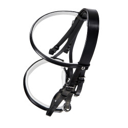 Glattes Leder-Dressurzaumzeug Dressage+ Equestro Preto Glattes Leder-Dressurzaumzeug Dressage+ Equestro Preto