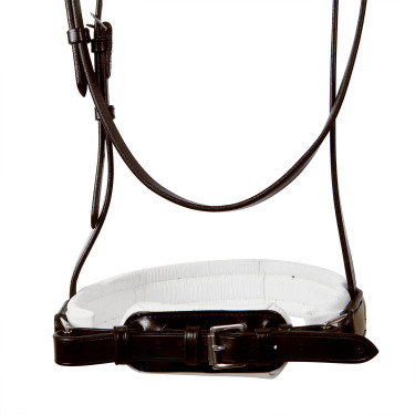 Glattes Leder-Dressurzaumzeug Dressage+ Equestro Castanho escuro