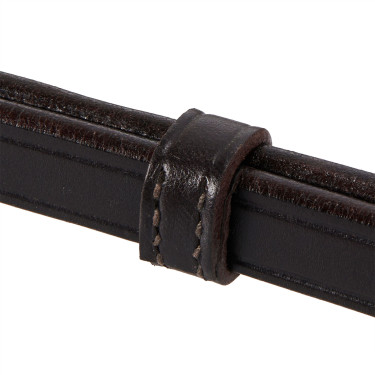 Glattes Leder-Dressurzaumzeug Dressage+ Equestro Castanho escuro