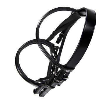 Bridão de adestramento em couro Dressage Equestro Preto