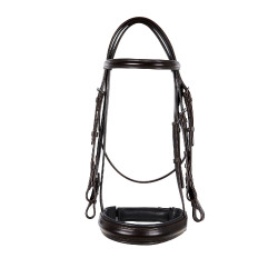 Bridão de adestramento em couro Dressage Equestro Castanho escuro