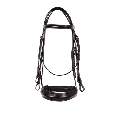 Bridão de adestramento em couro Dressage Equestro Castanho escuro