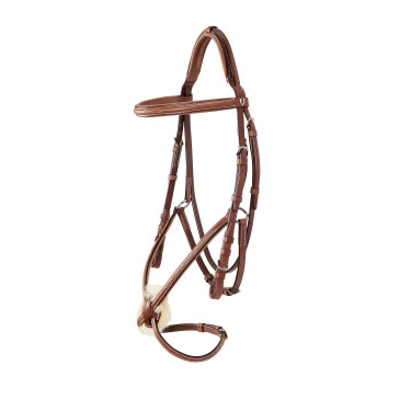 Bridão com noseband mexicano e lã sintética Equestro