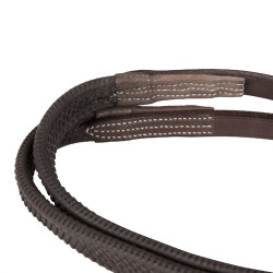 Bridão com noseband mexicano e lã sintética Equestro Castanho escuro