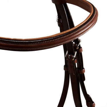 Bridão inglês de couro com costuras contrastantes Stitched Equestro Bridão inglês de couro com costuras contrastantes Stitched Equestro