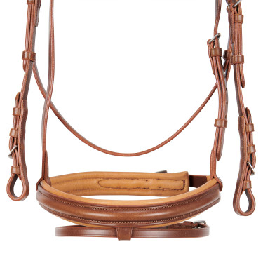 Bridão inglês de couro com rédeas de borracha Genesis Equestro Bridão inglês de couro com rédeas de borracha Genesis Equestro