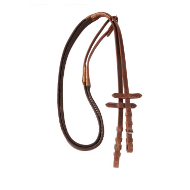 Bridão inglês de couro com rédeas de borracha Genesis Equestro Bridão inglês de couro com rédeas de borracha Genesis Equestro