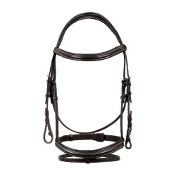 Bridão anatômico elevado e acolchoado Equestro Castanho escuro