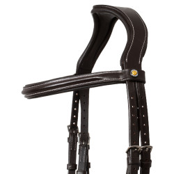 Bridão anatômico elevado e acolchoado Equestro Castanho escuro