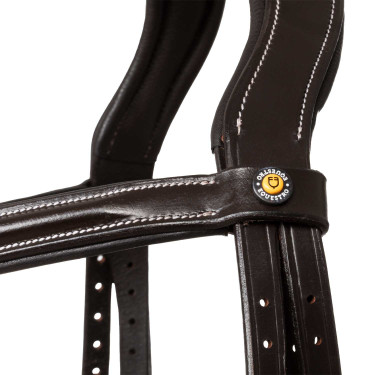 Bridão anatômico elevado e acolchoado Equestro Castanho escuro
