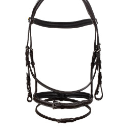 Bridão anatômico elevado e acolchoado Equestro Castanho escuro