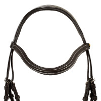 Bridão anatômico de couro mexicano Equestro Castanho escuro Bridão anatômico de couro mexicano Equestro Castanho escuro