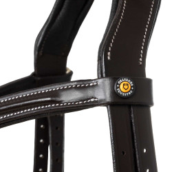Bridão anatômico de couro mexicano Equestro Castanho escuro