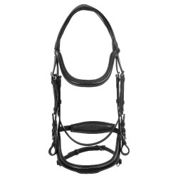 Cabeçada anatômica com pespontos contrastantes Micklem Equestro Cabeçada anatômica com pespontos contrastantes Micklem Equestro
