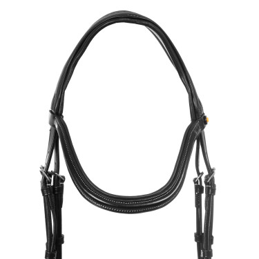 Cabeçada anatômica com pespontos contrastantes Micklem Equestro Cabeçada anatômica com pespontos contrastantes Micklem Equestro
