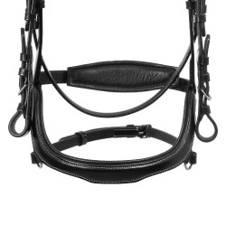 Cabeçada anatômica com pespontos contrastantes Micklem Equestro Cabeçada anatômica com pespontos contrastantes Micklem Equestro