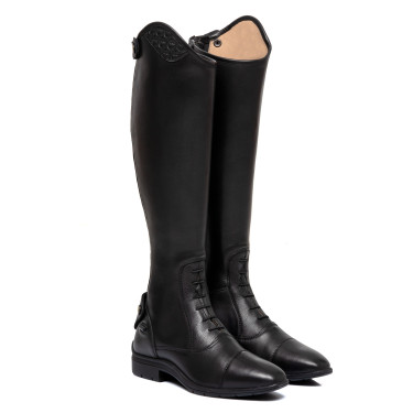 Botas unissexo com atacadores e inserção com vários logotipos Dusk Equestro Preto