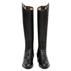 Botas unissexo com atacadores e inserção com vários logotipos Dusk Equestro Preto