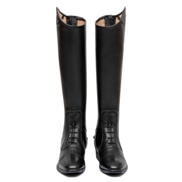 Botas unissexo com atacadores e inserção com vários logotipos Dusk Equestro Preto