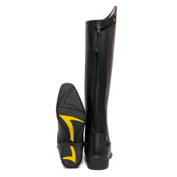 Botas unissexo com atacadores e inserção com vários logotipos Dusk Equestro Preto