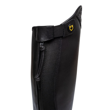 Botas unissexo com atacadores e inserção com vários logotipos Dusk Equestro Preto