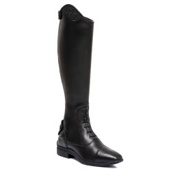 Botas unissexo com atacadores e inserção com vários logotipos Dusk Equestro Preto
