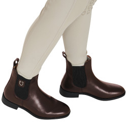 Botas unissexo com elásticos laterais Classic Equestro Castanho escuro