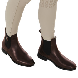 Botas unissexo com elásticos laterais Classic Equestro Castanho escuro