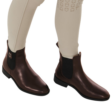 Botas unissexo com elásticos laterais Classic Equestro Castanho escuro