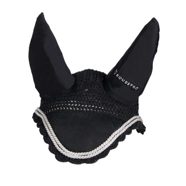 Touca anti-moscas tricotada com cordura Equestro Touca anti-moscas tricotada com cordura Equestro