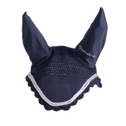 Touca anti-moscas tricotada com cordura Equestro Marinho Azul-marinho