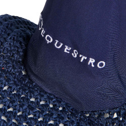 Touca anti-moscas tricotada com cordura Equestro Marinho Azul-marinho