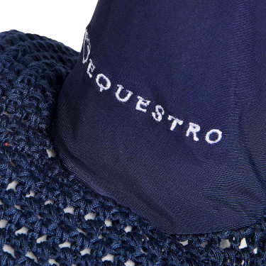 Touca anti-moscas tricotada com cordura Equestro Marinho Azul-marinho