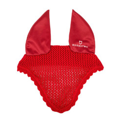 Touca anti-moscas para pônei em algodão com orelhas elásticas Equestro Vermelho Touca anti-moscas para pônei em algodão com orelhas elásticas Equestro Vermelho