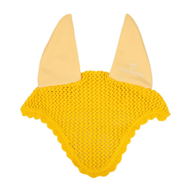 Touca anti-moscas para pônei em algodão com orelhas elásticas Equestro Amarelo Touca anti-moscas para pônei em algodão com orelhas elásticas Equestro Amarelo