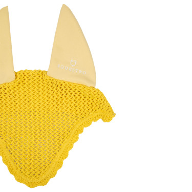 Touca anti-moscas para pônei em algodão com orelhas elásticas Equestro Amarelo Touca anti-moscas para pônei em algodão com orelhas elásticas Equestro Amarelo