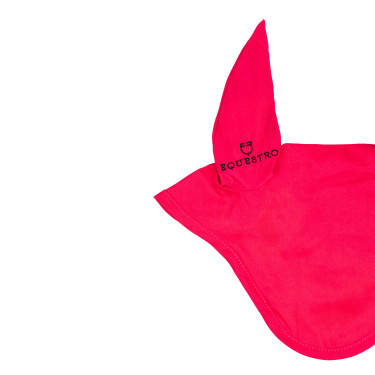 Touca anti-moscas para pônei com orelhas elásticas coleção básica Equestro Fúcsia Rosa