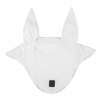 Touca anti-moscas em veludo e tecido técnico Equestro Branco / branco