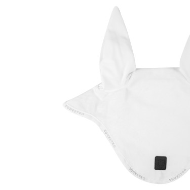 Touca anti-moscas em veludo e tecido técnico Equestro Branco / branco