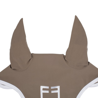 Touca anti-moscas em tecido técnico White Line Edition Equestro Noz Castanho