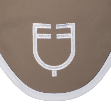 Touca anti-moscas em tecido técnico White Line Edition Equestro Noz Castanho