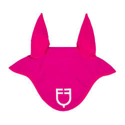 Touca anti-moscas em tecido técnico com logotipo Equestro Fúcsia / branco Rosa